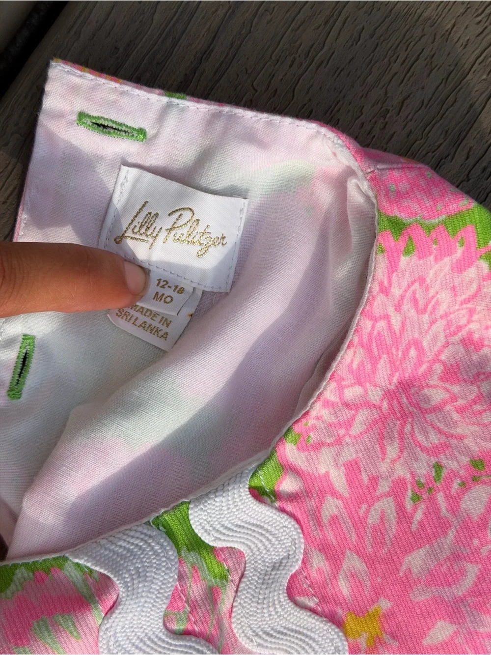 Lilly Pulitzer Girls Pink & Green Floral Dress Set